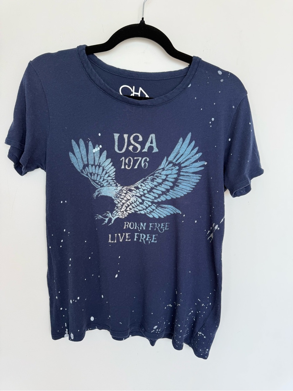 Chaser Navy Blue USA 1976 Eagle Graphic Tee Size Small